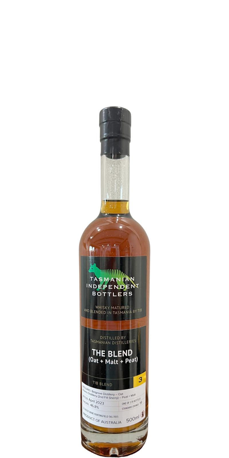 Tasmanian Independent Bottlers The Blend - 3 TmIB (Oat + Malt + Peat)