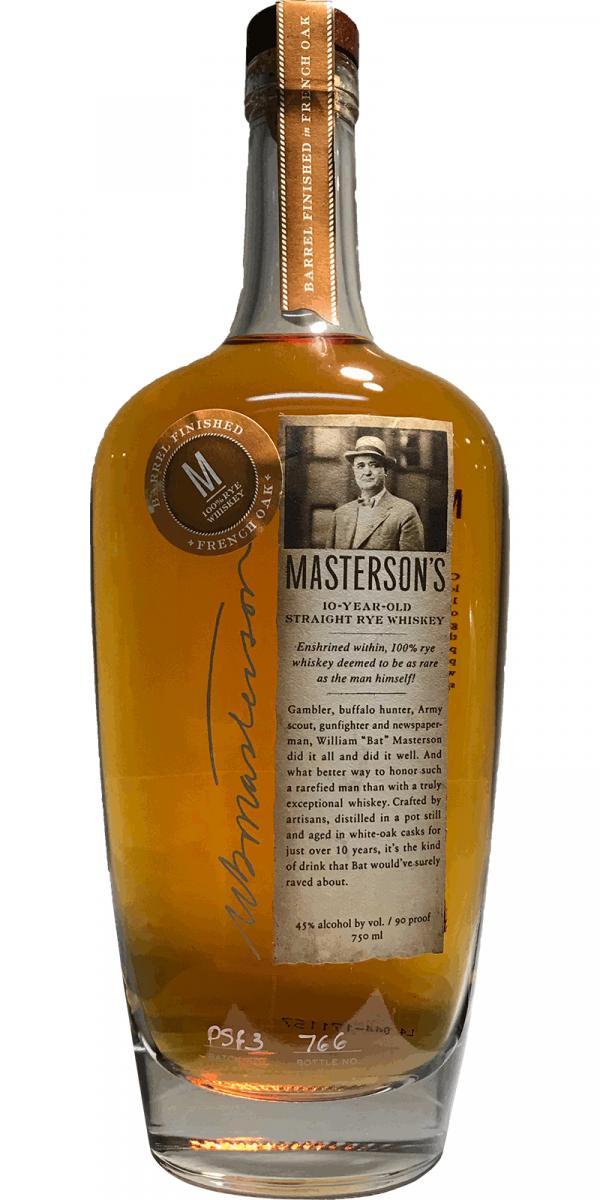 Masterson's 10-year-old French Oak Finish