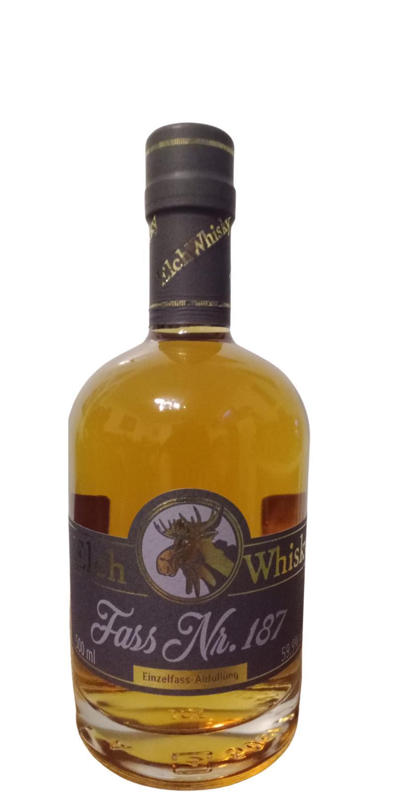 Elch Whisky Fass Nr. 187  Einzelfassabfuellung