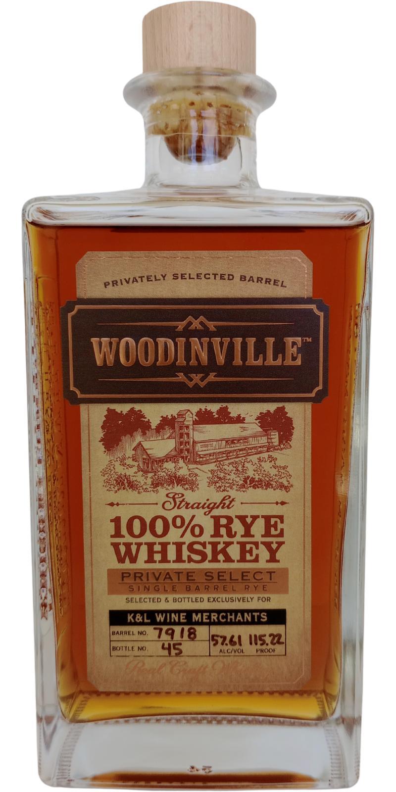 Woodinville Straight 100% Rye Whiskey  Private Select - Single Barrel Rye