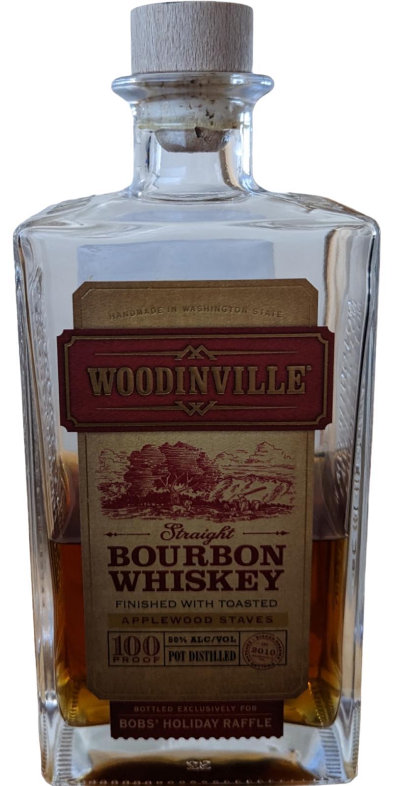Woodinville Straight Bourbon Whiskey  Finished with Hand-selected Staves