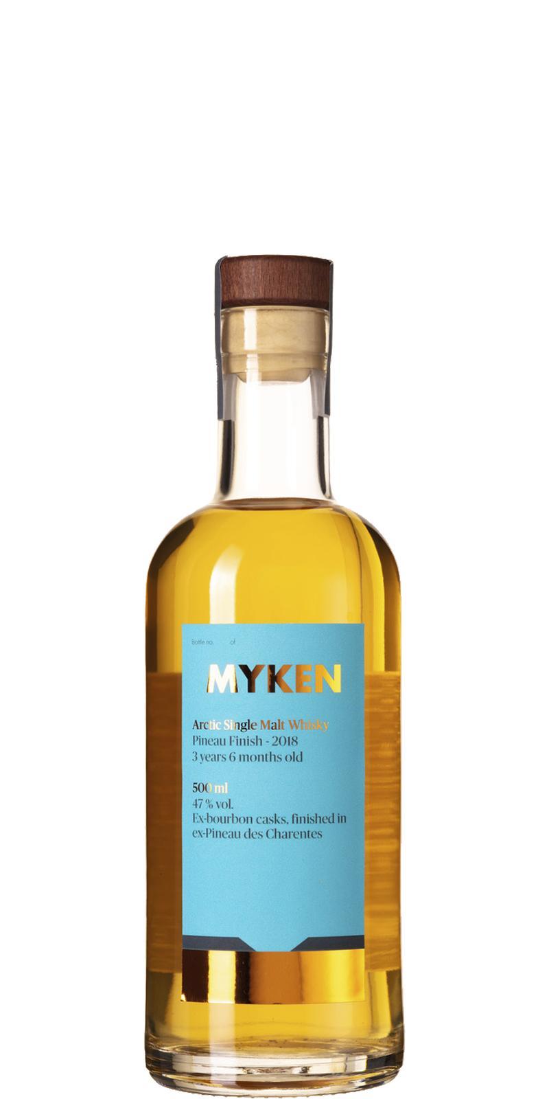 Myken Pineau Finish Arctic Single Malt Whisky