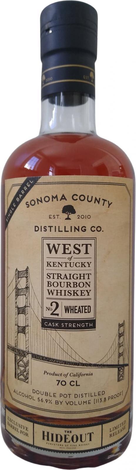 Sonoma County West of Kentucky No.2  Wheated- Cask Strength