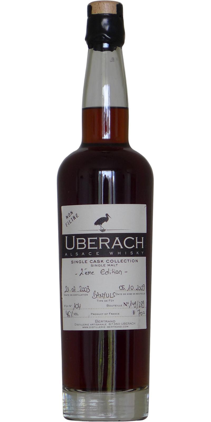 Uberach 2003  Alsace Whisky - Single Cask