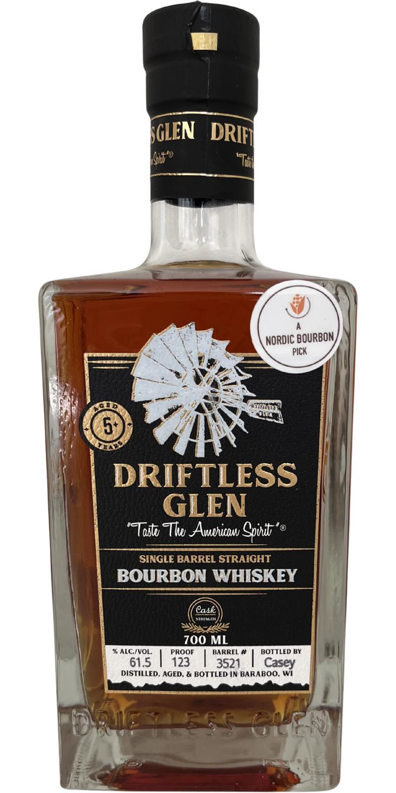 Driftless Glen 05-year-old  Single Barrel Straight Bourbon - Cask Strength