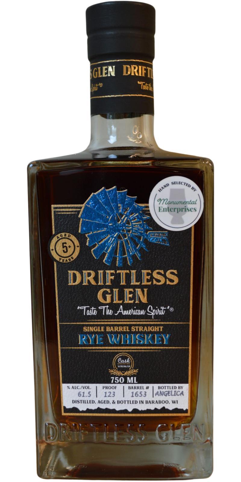 Driftless Glen 05-year-old  Single Barrel Straight Rye Whiskey