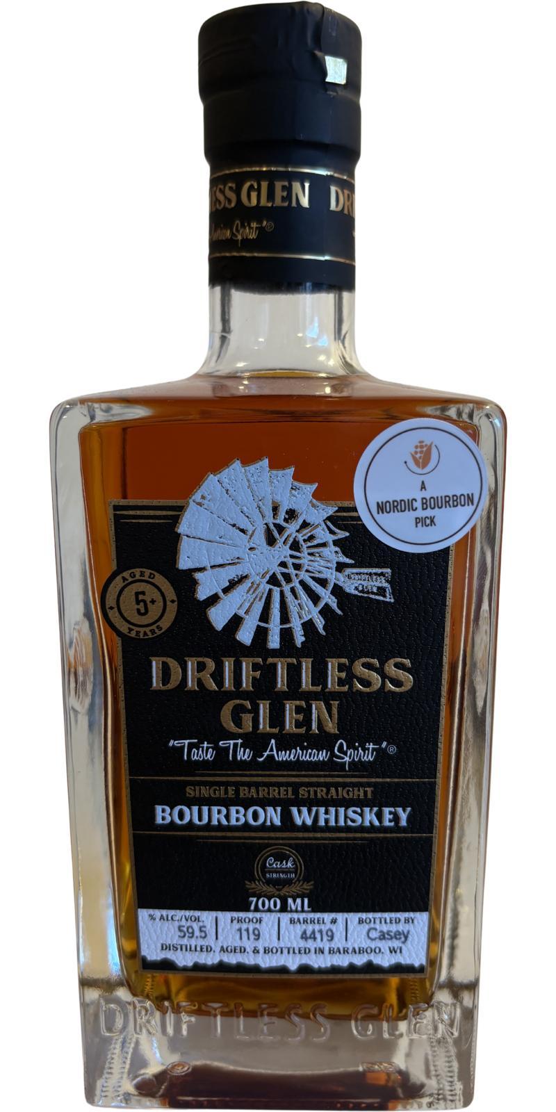 Driftless Glen 05-year-old  Single Barrel Straight Bourbon Whiskey