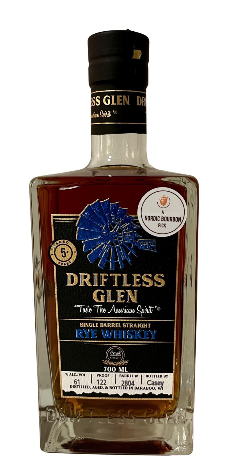 Driftless Glen 05-year-old  Single Barrel - Straight Rye Whiskey