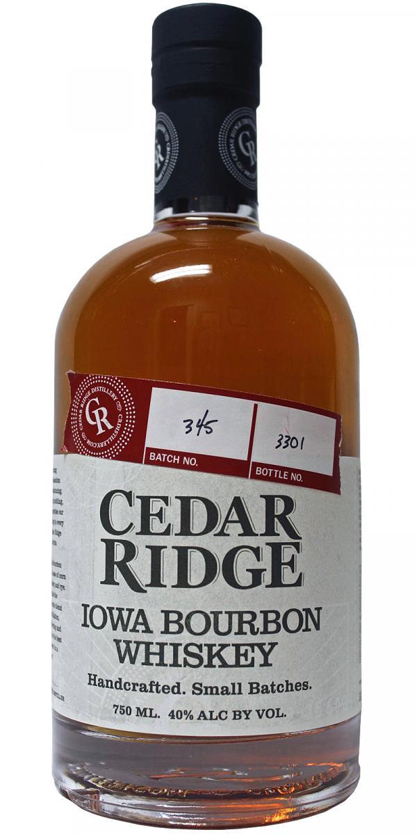 Cedar Ridge Iowa Bourbon Whiskey