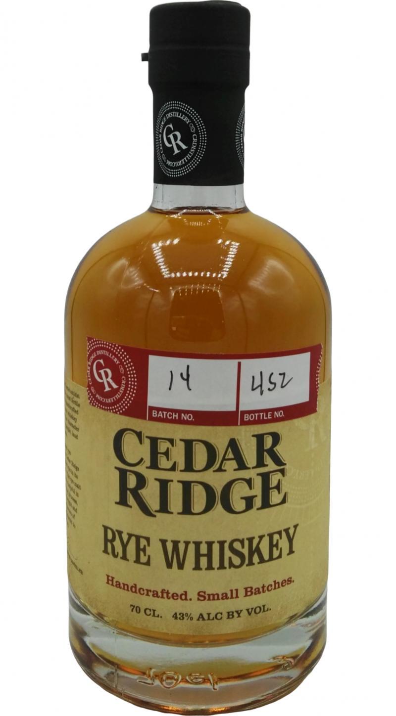 Cedar Ridge Rye Whiskey