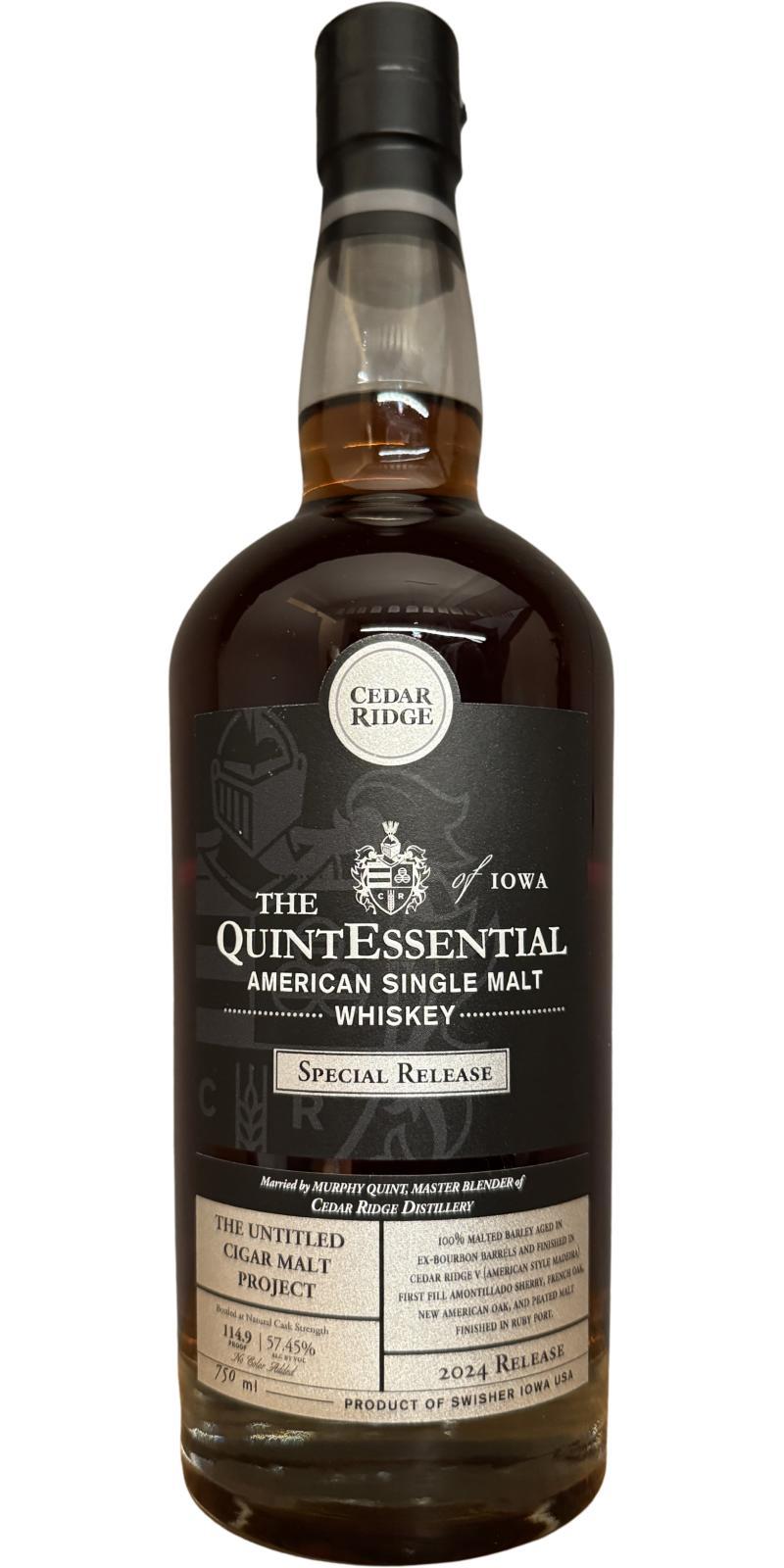 Cedar Ridge The QuintEssential Cigar Malt Special Release