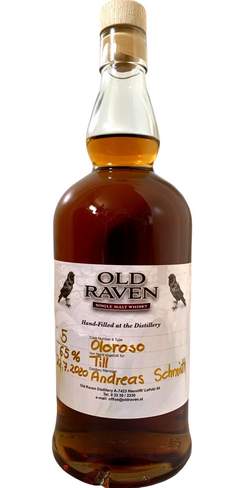 Old Raven 05-year-old  Oloroso Handfilled at distillery