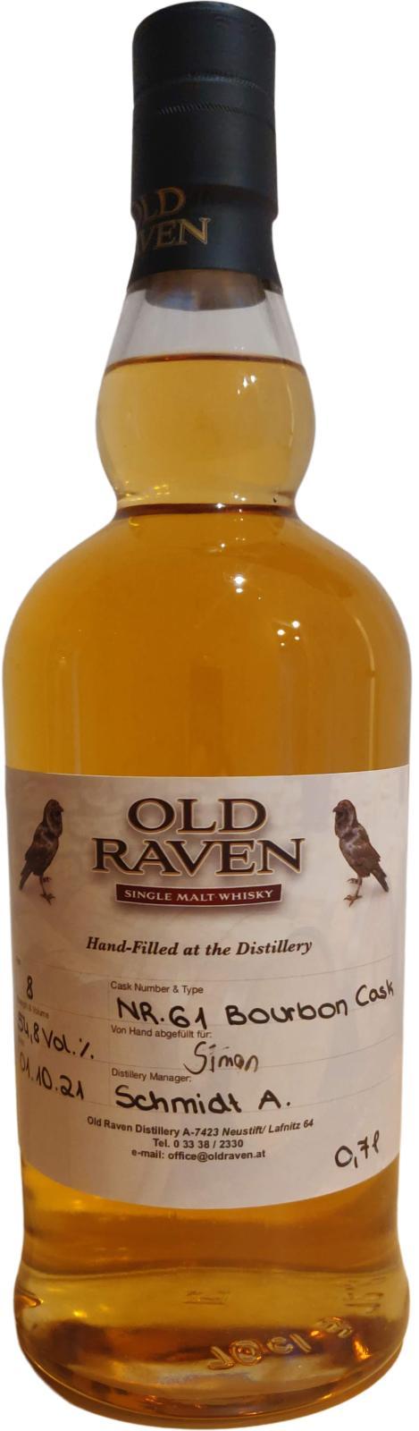 Old Raven 08-year-old  Hand-Filled at the Distillery