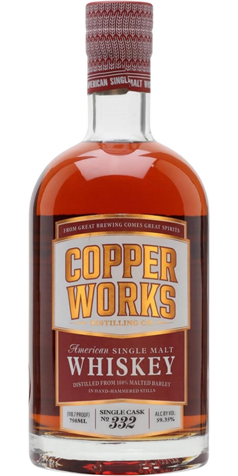 Copperworks Single Cask  American Single Malt Whiskey