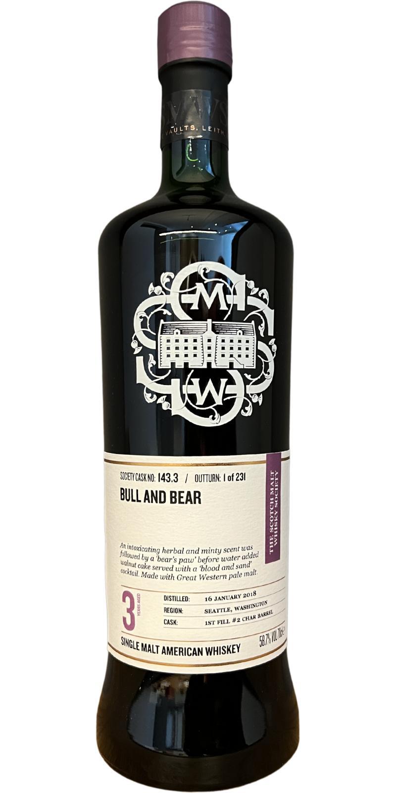 Copperworks 2018 SMWS 143.3  Bull and bear