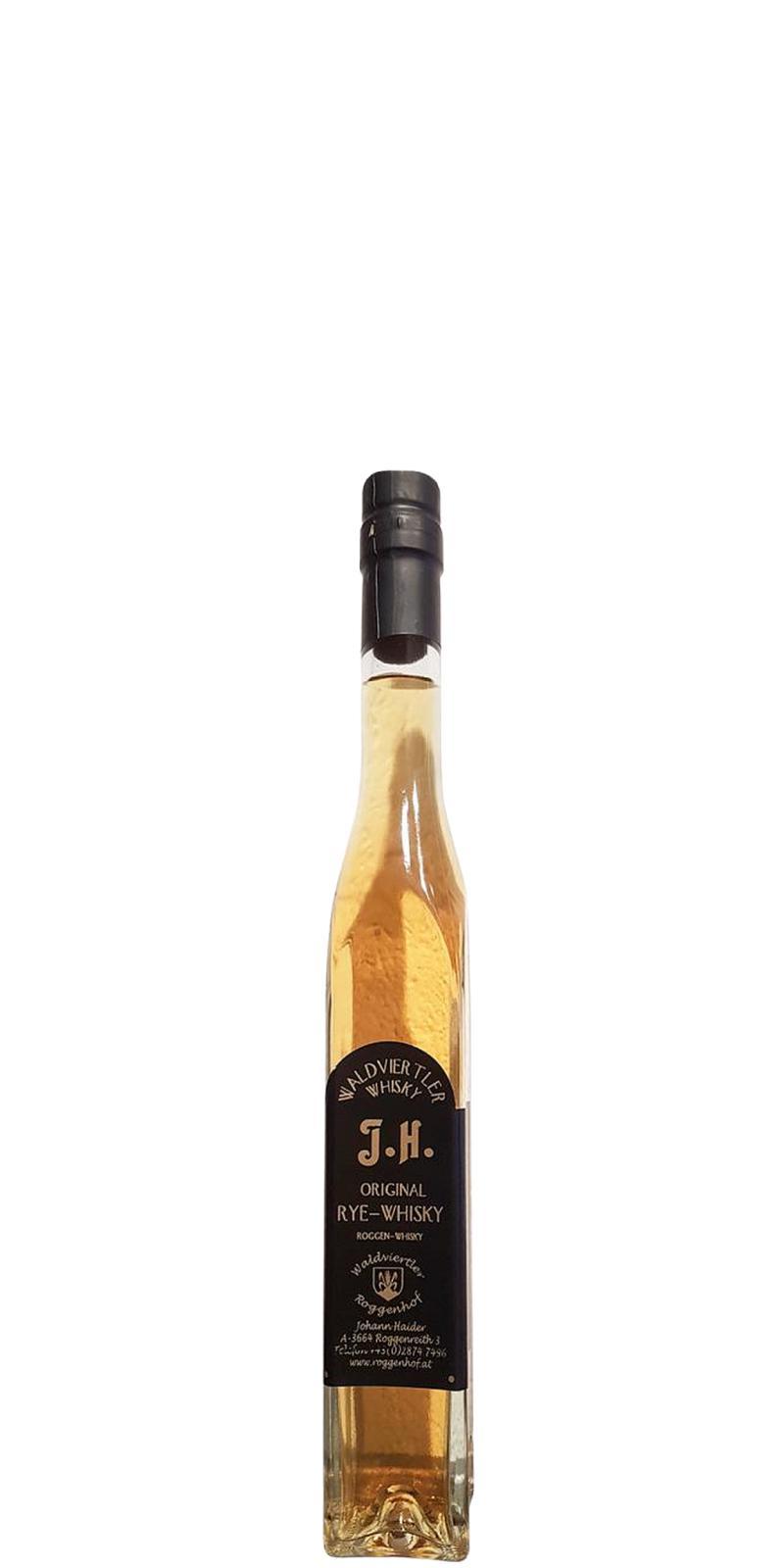 Waldviertler Whisky J.H. 2005 Original Rye-Whisky