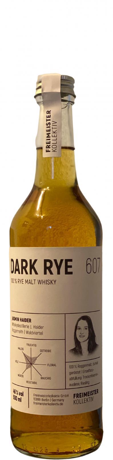 Dark Rye 607 100% Rye Malt Whisky