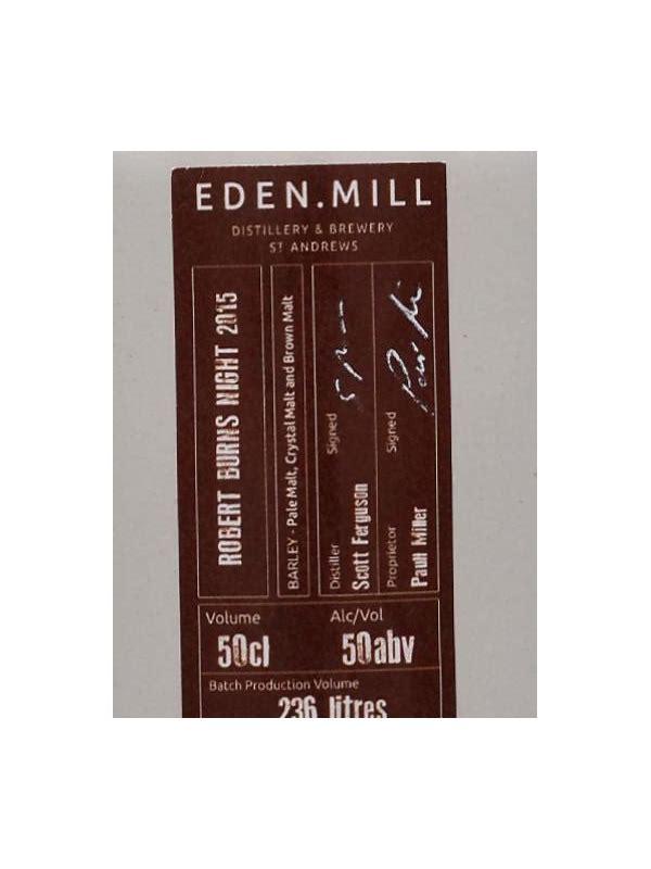 Eden Mill Robert Burns Night 2015