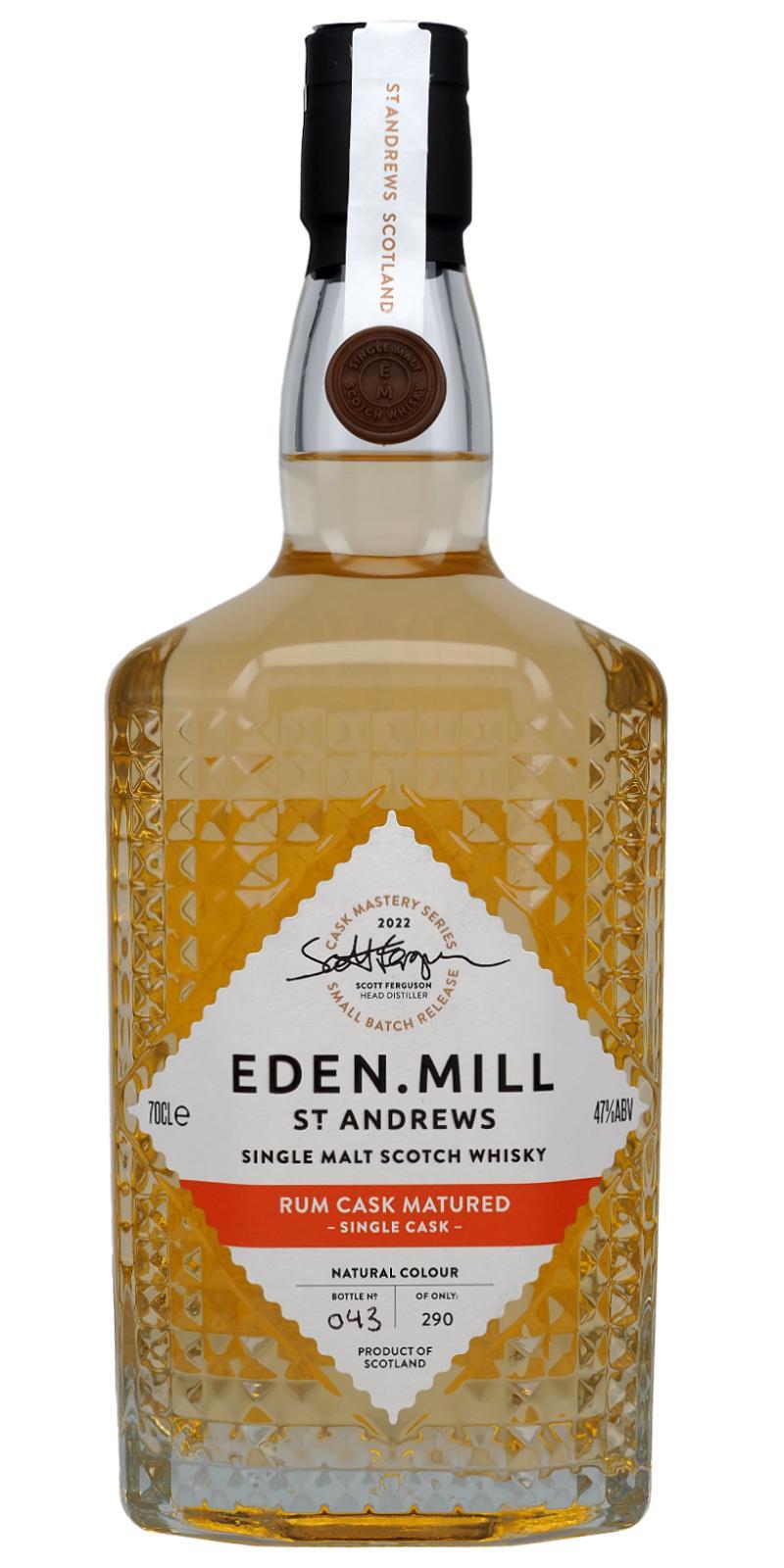 Eden Mill Rum Cask Matured  Cask Mastery Single Malt Collection