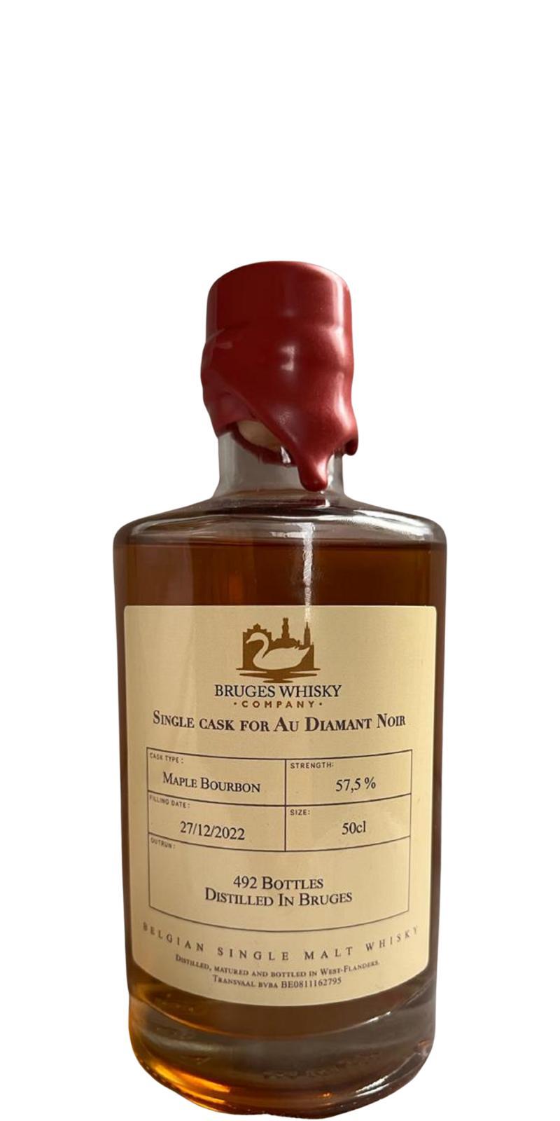 Bruges Whisky Company Single Cask For Au Diamant Noir