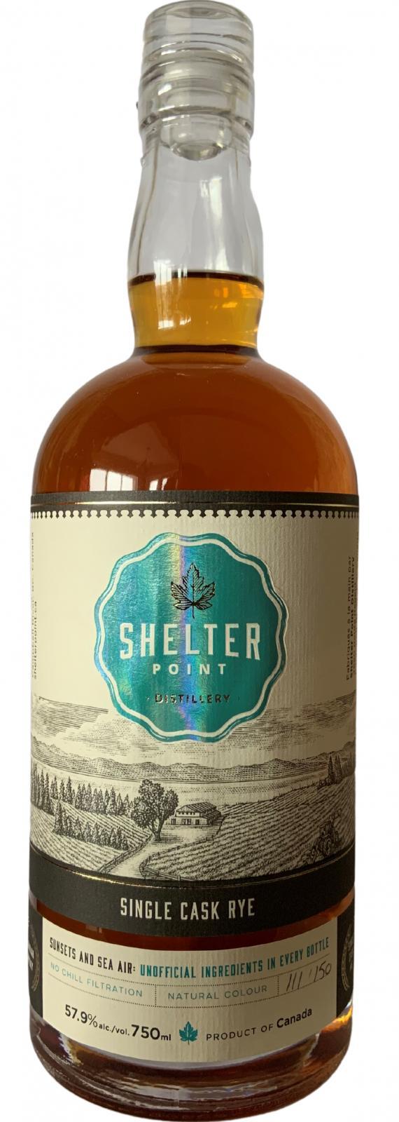 Shelter Point Single Cask Rye  Single cask