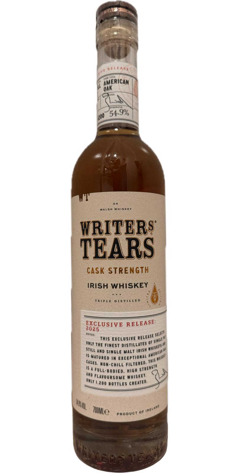 Writers' Tears Cask Strength 2025 Limited Edition