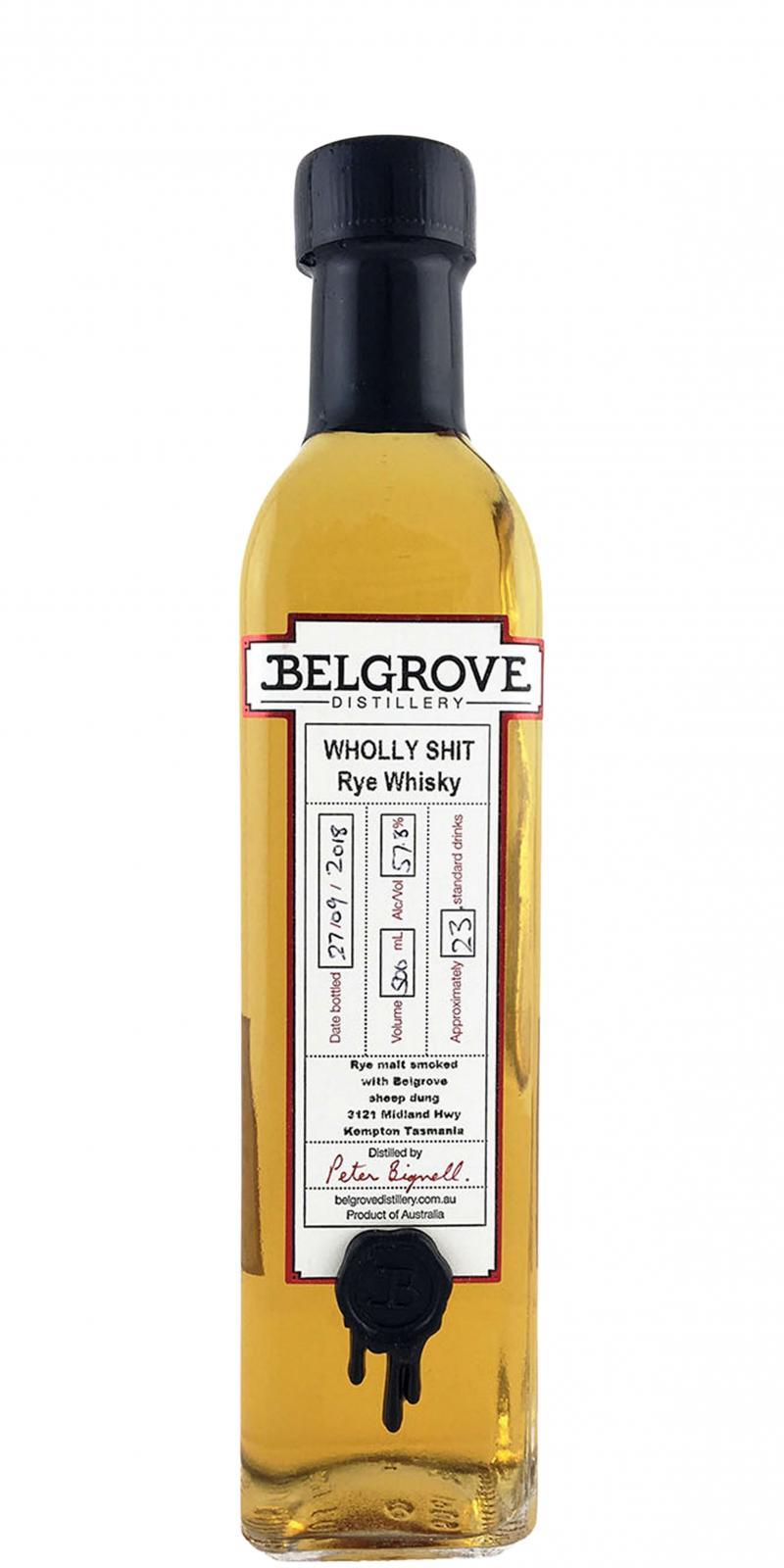 Belgrove Wholly Shit Rye Whisky