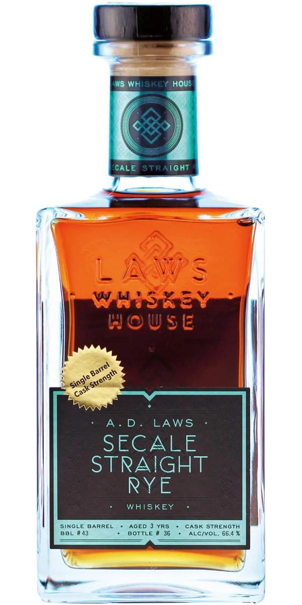 A. D. Laws Secale Straight Rye  Cask Strength