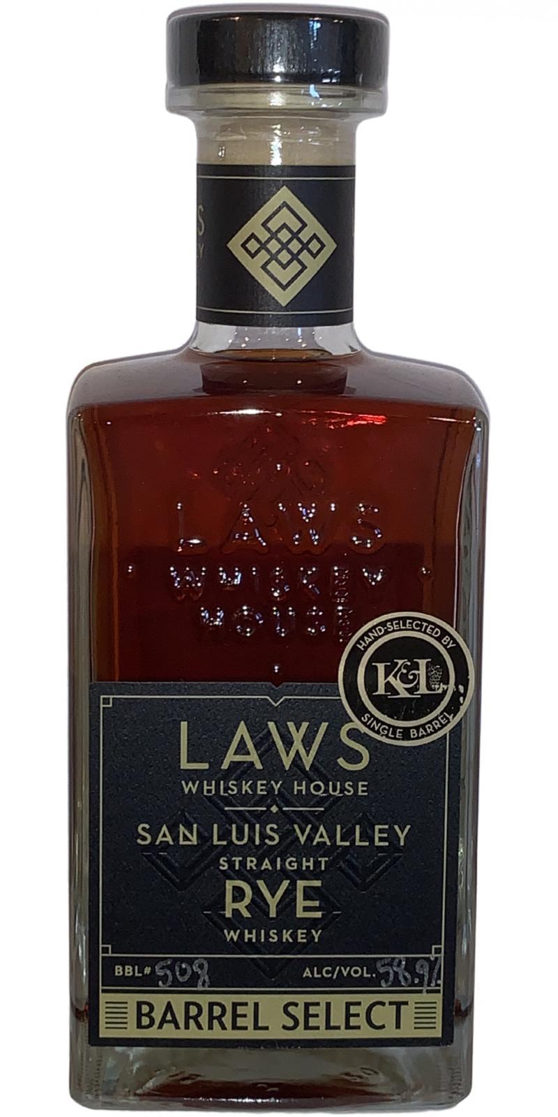 Laws San Luis Valley Straight Rye