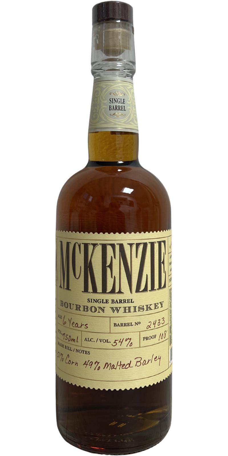 McKenzie (US) 06-year-old  Single Barrel Bourbon Whiskey