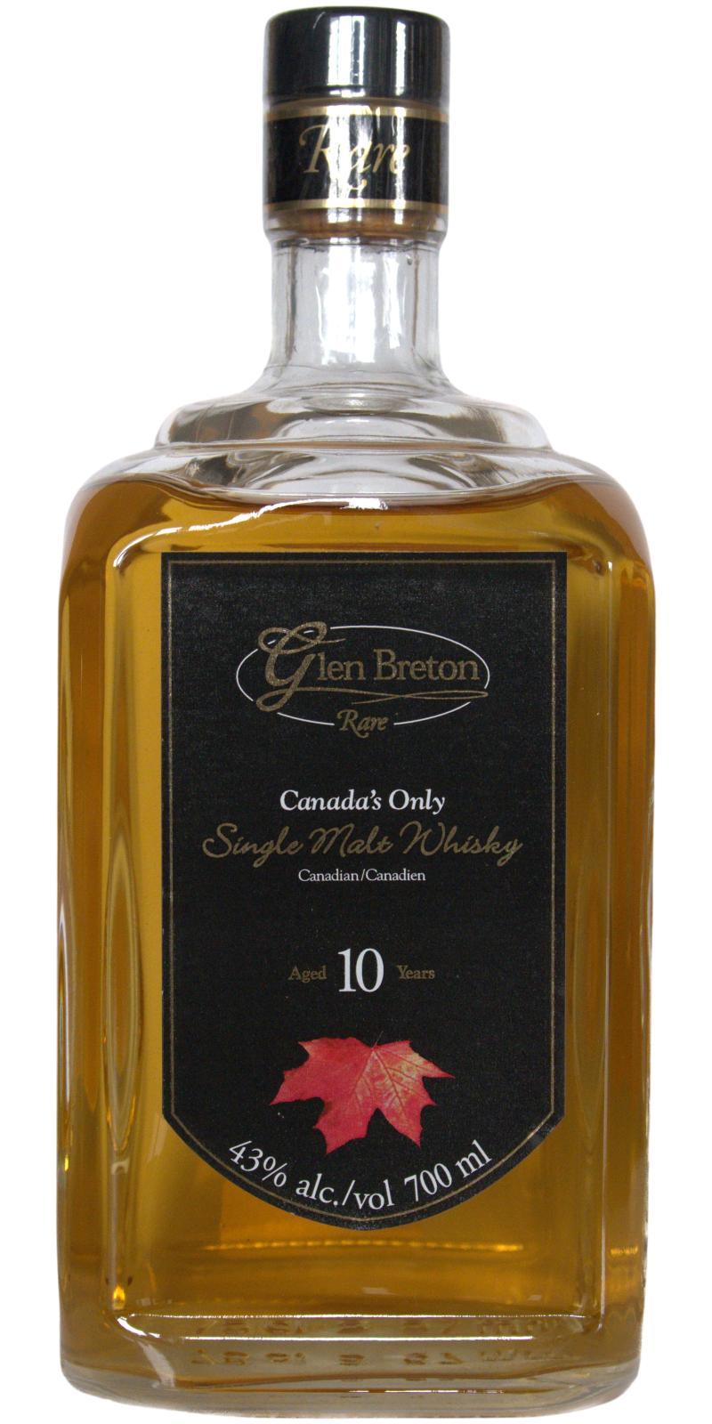 Glen Breton Rare 10-year-old  Canada's Only