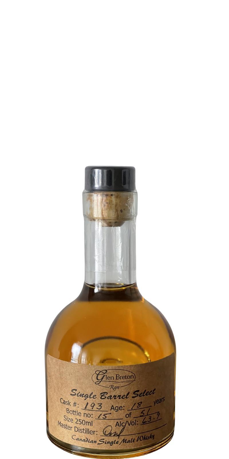 Glen Breton Rare 17-year-old  Select Cask