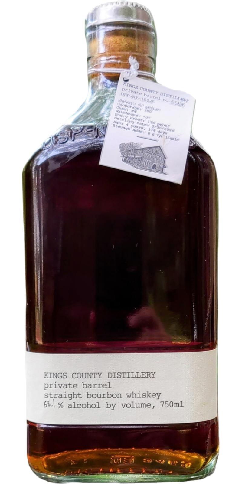 Kings County Distillery 04-year-old  Private Barrel - Straight Bourbon Whiskey