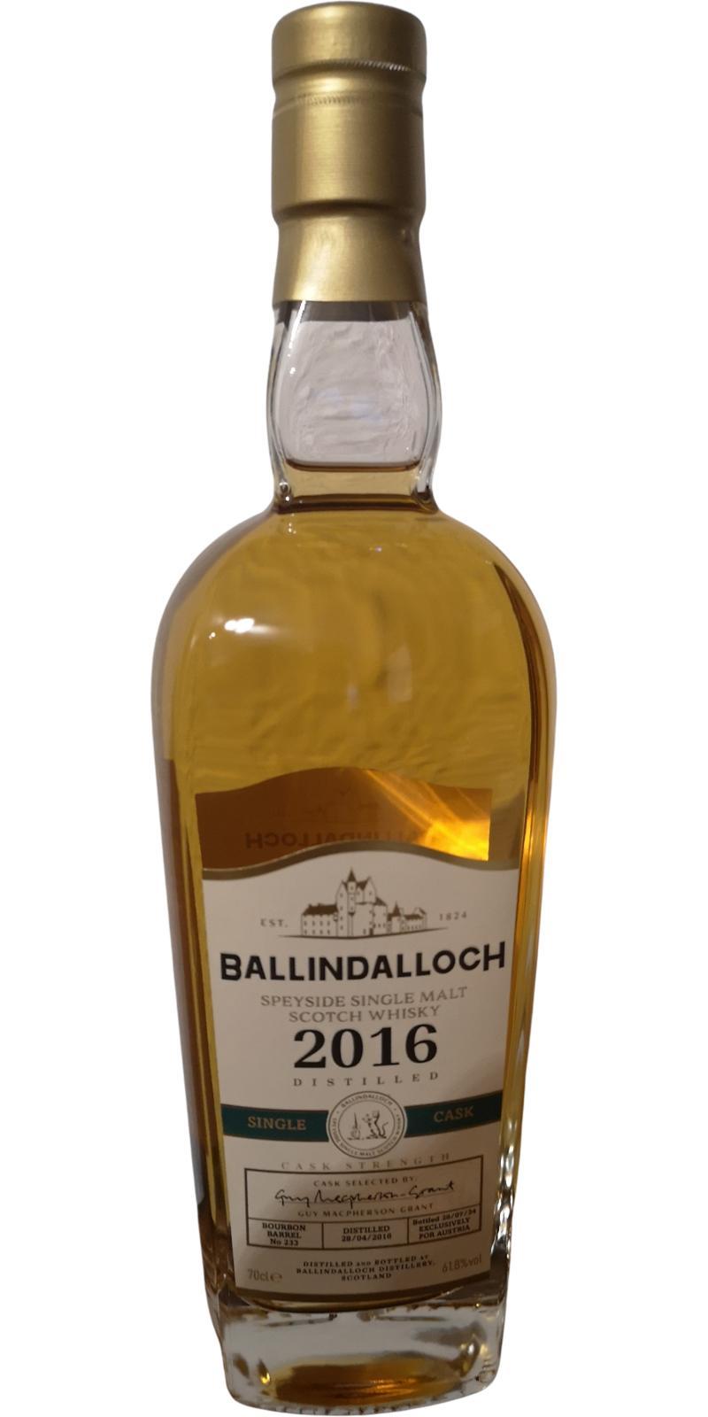 Ballindalloch 2016  Single Cask