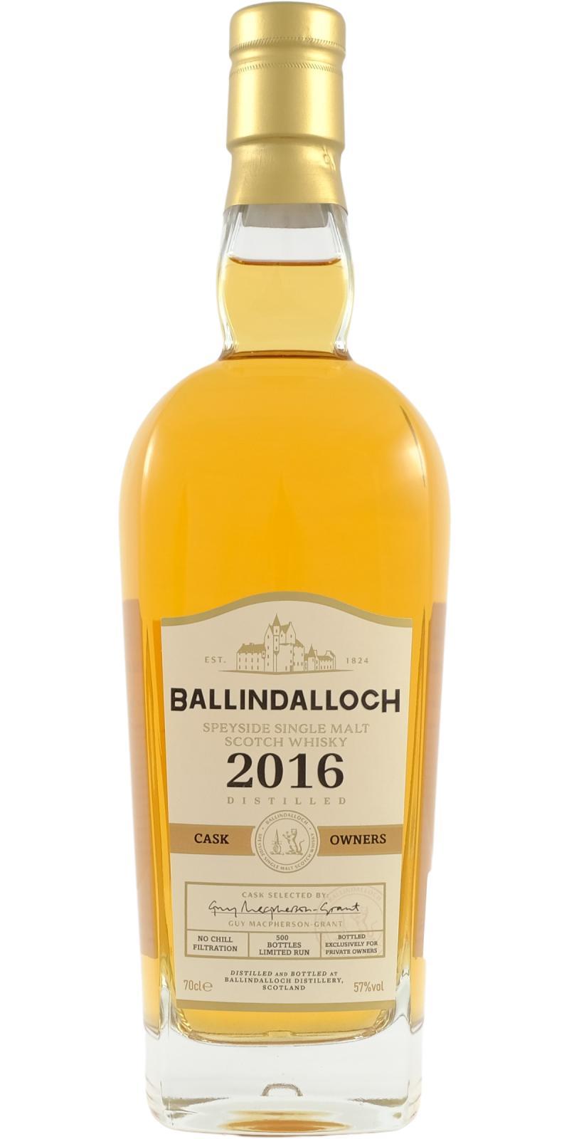 Ballindalloch 2016  Cask Owners
