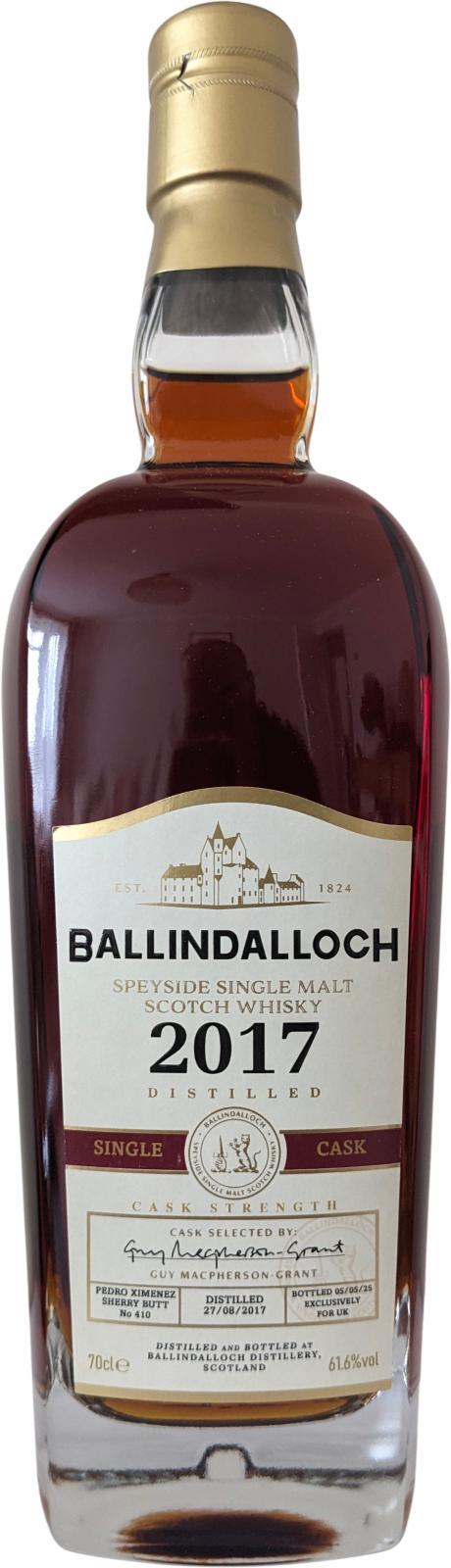 Ballindalloch 2017  Single Cask