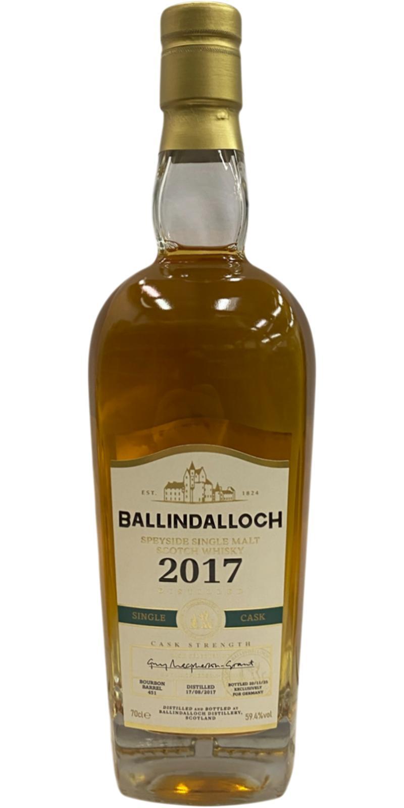 Ballindalloch 2017  Single Cask - Cask Strength