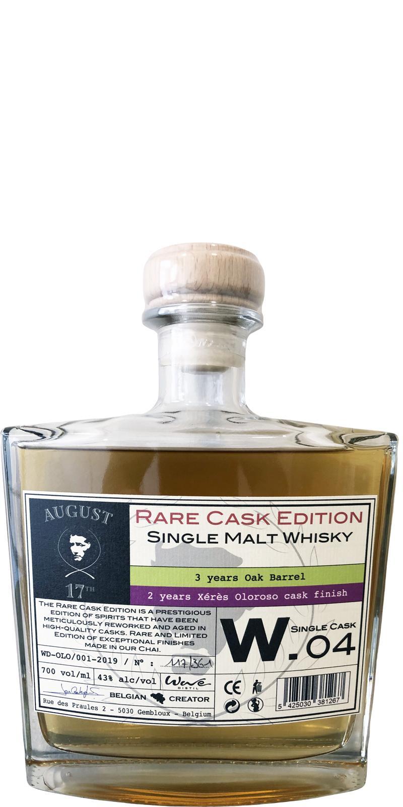 August 17th 05-year-old  Rare Cask Edition W.04