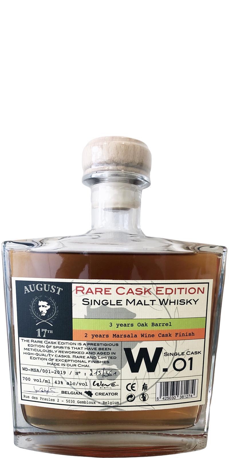 August 17th 05-year-old  Rare Cask Edition W.01