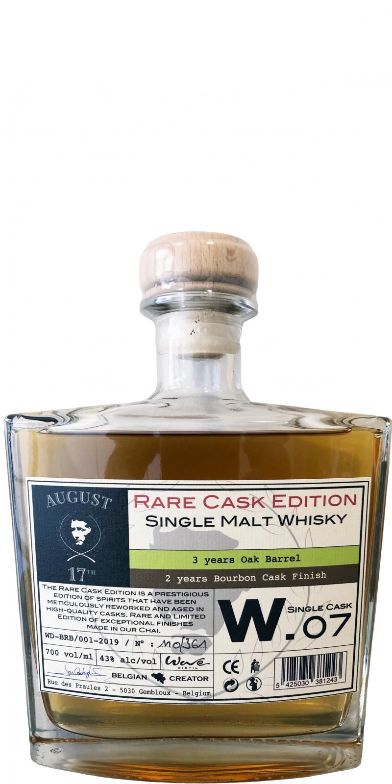 August 17th 05-year-old  Rare Cask Edition W.07