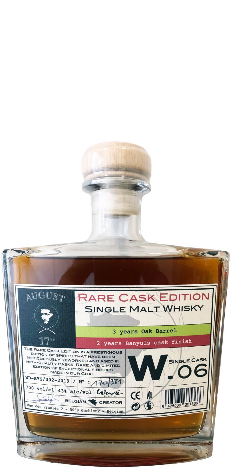 August 17th 05-year-old  Rare Cask Edition W.06