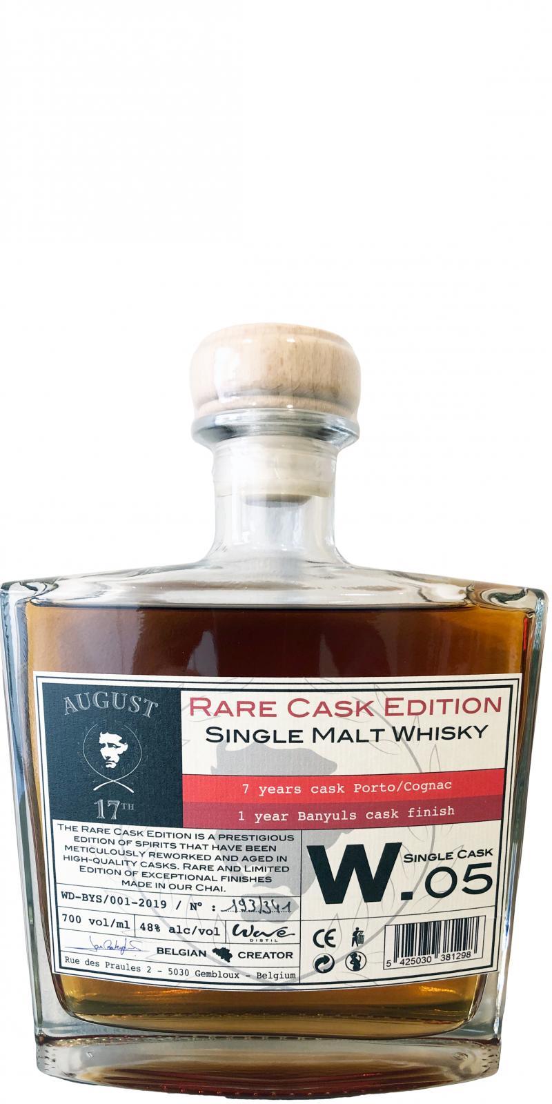 August 17th 08-year-old  Rare Cask Edition W.05