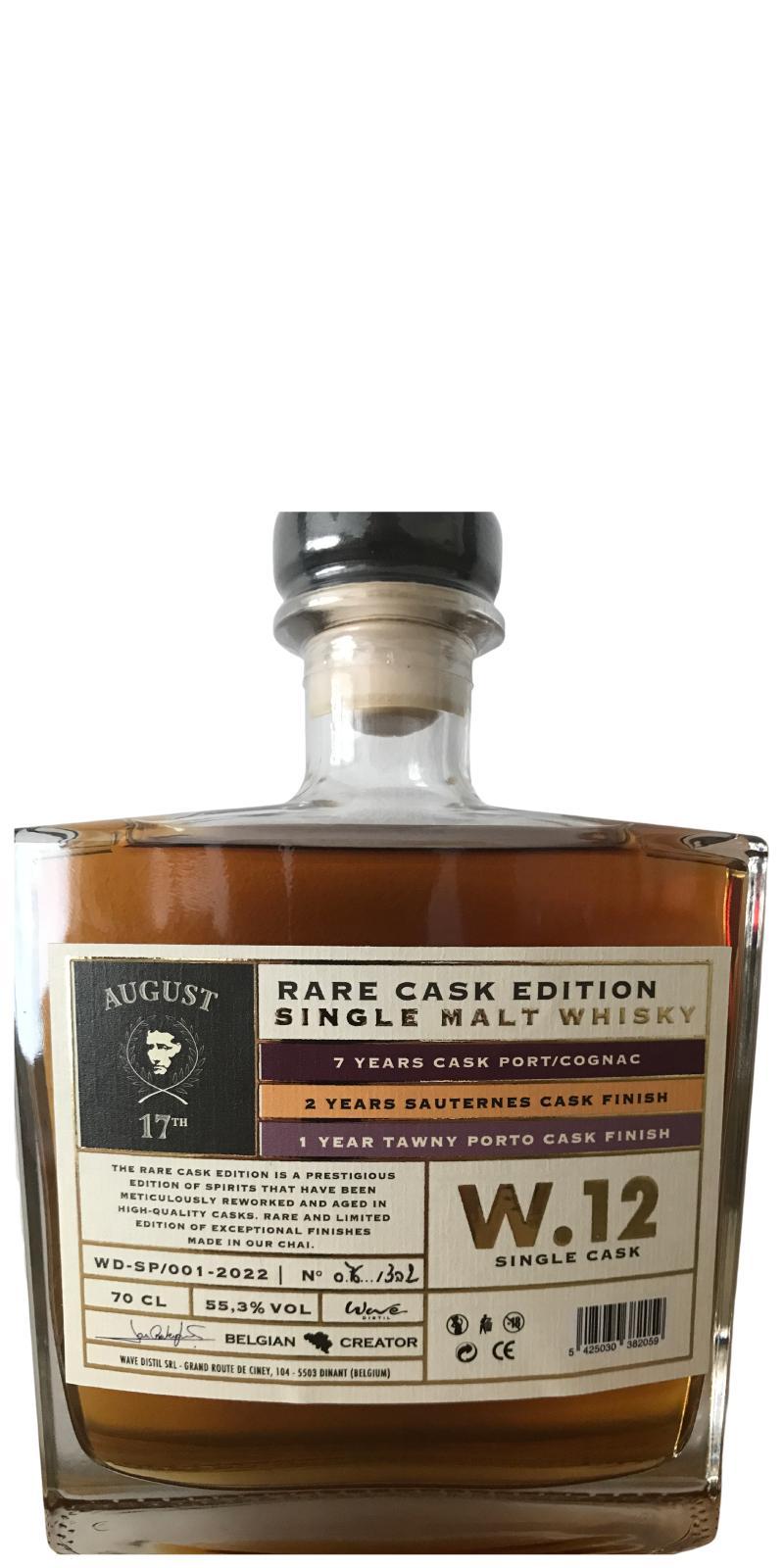 August 17th 10-year-old  Rare Cask Edition W.12