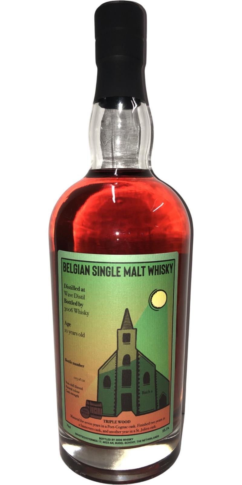 Wave Distil 10-year-old 3W  Belgian single malt whisky