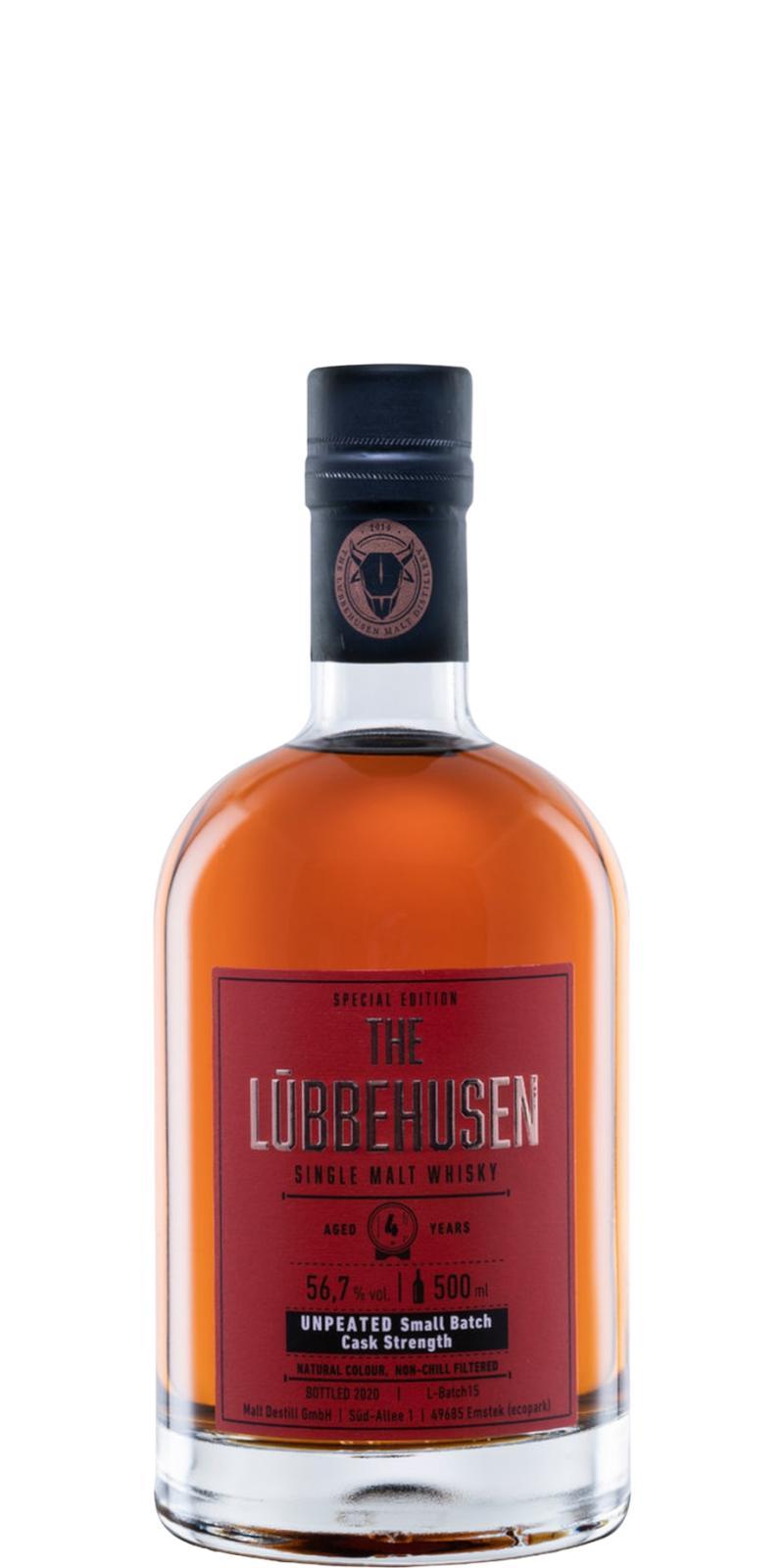The Lübbehusen 04-year-old  Unpeated Small Batch - Cask Strength