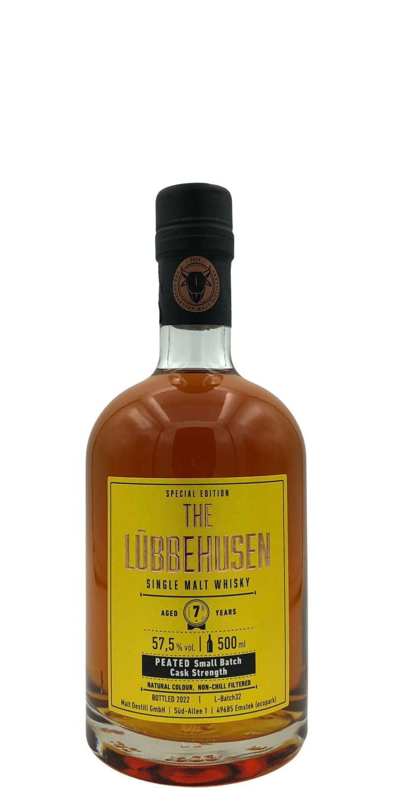 The Lübbehusen 07-year-old  Peated Small Batch - Cask Strength