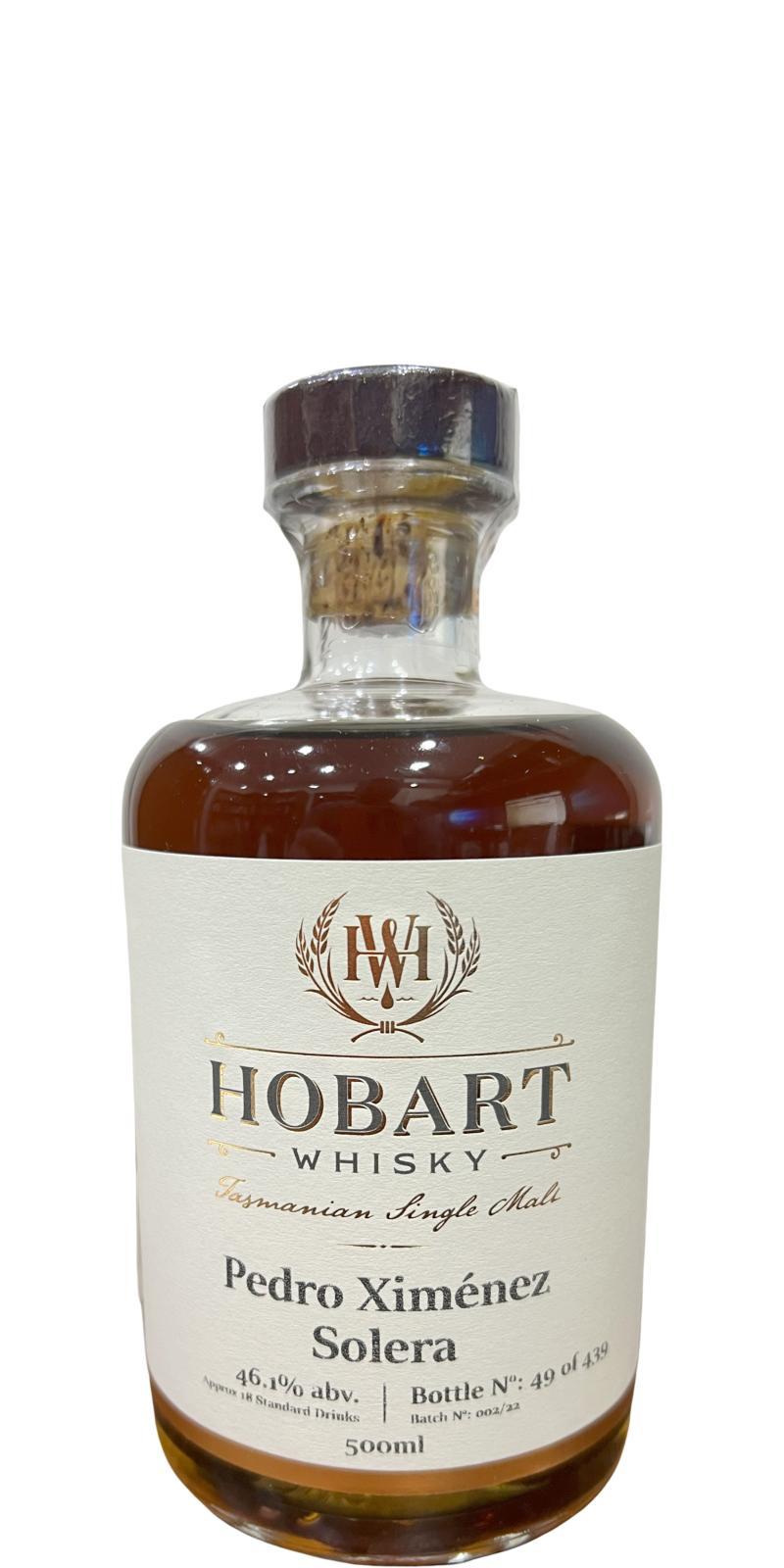 Hobart Whisky Pedro Ximénez Solera