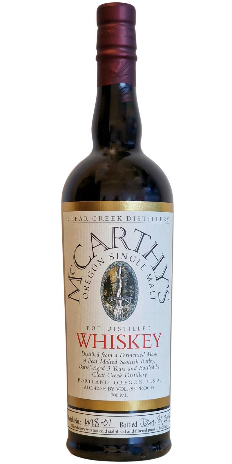 McCarthy's Oregon 03-year-old Oregon Single Malt