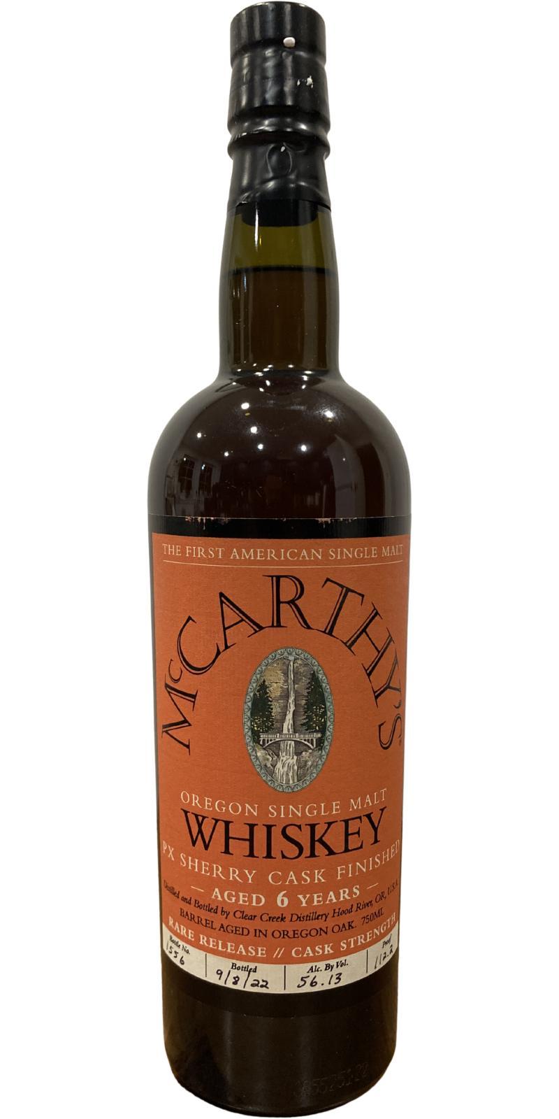 McCarthy's Oregon 06-year-old Oregon Single Malt Whiskey - Rare Release