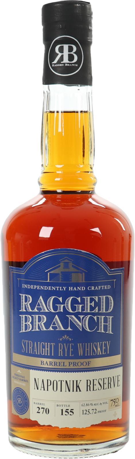 Ragged Branch Straight Rye Whiskey  Barrel Proof